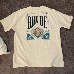 RHUDE T shirt beige vintage Large